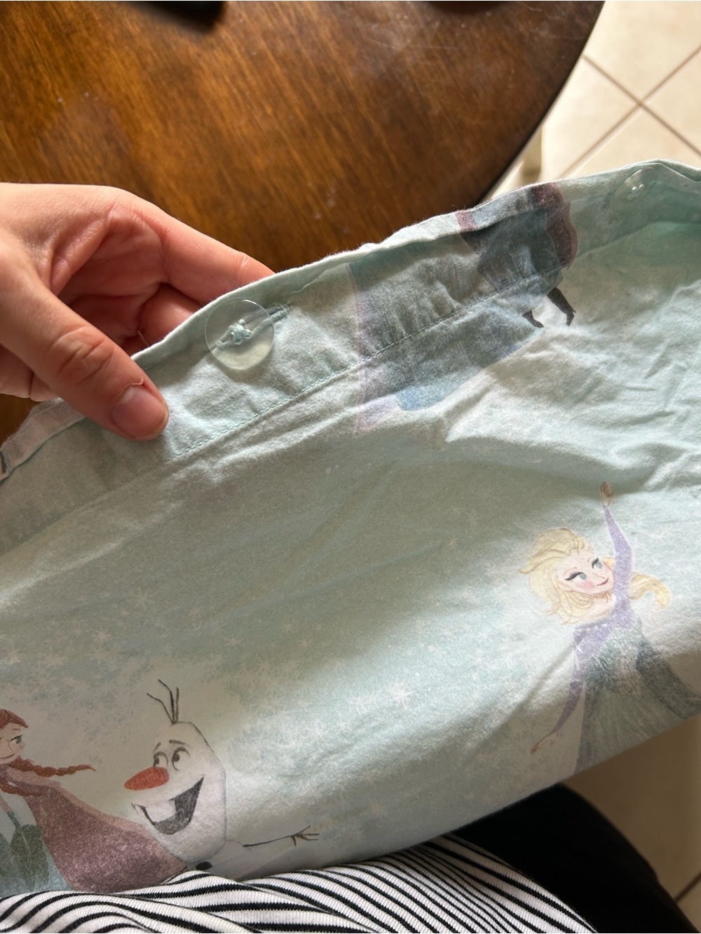Pottery Barn Kids Light Blue Disney Frozen Organic Duvet Cover - Picture 3 of 7